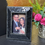 Thumbnail: 4'x6' or 5'x7' Black Crackle Glass Photo Frame
