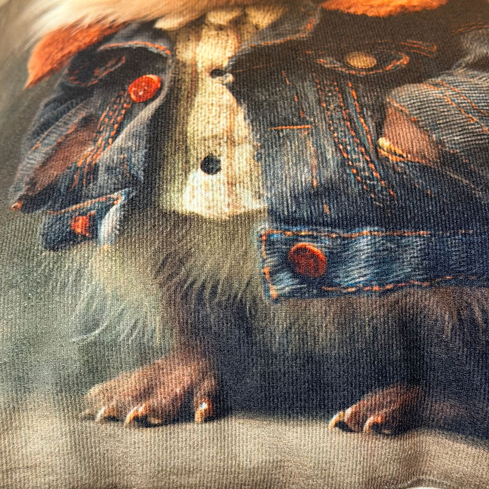 Thumbnail: Dressed Up Hedgehog Velvet Cushion 