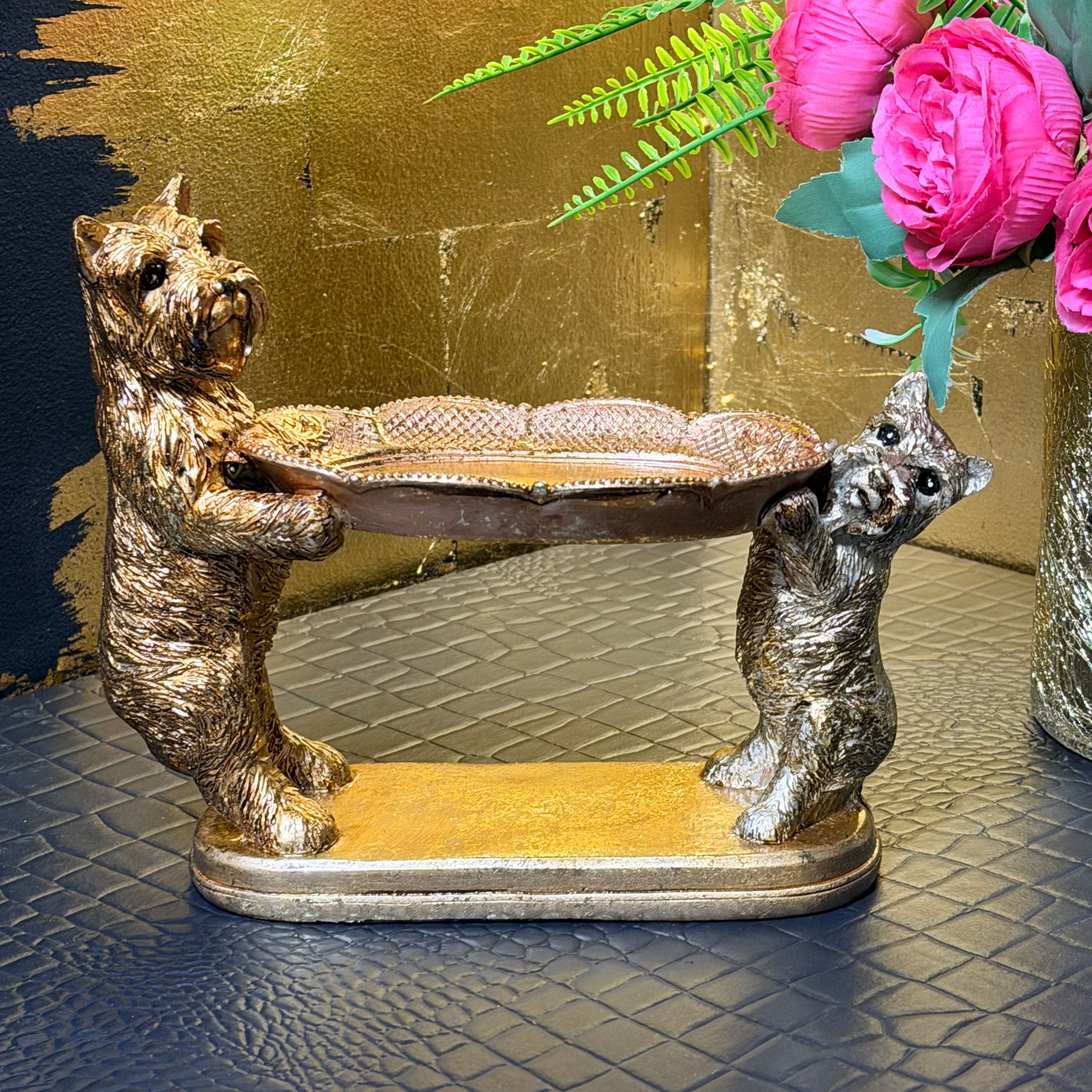 Card Trinket Holder Terrier Dogs 22cm