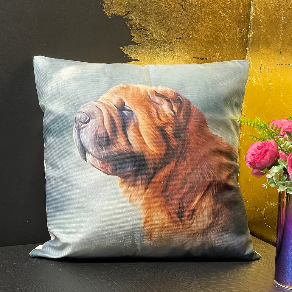 Thumbnail: Shar Pei Velvet Cushion 45cm