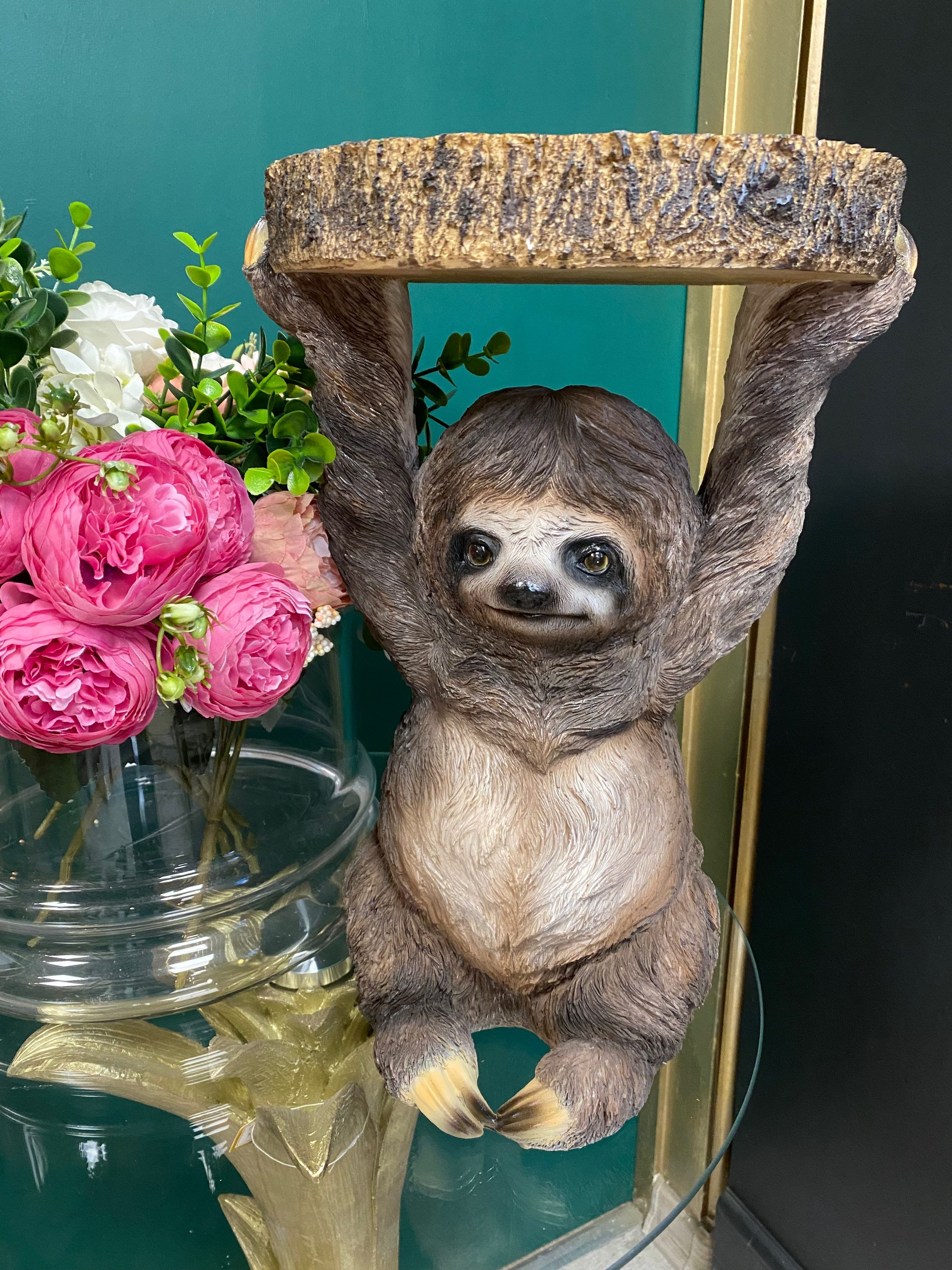 Baby Sloth Trunk Slice Mini Table 35.5cm