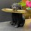 Thumbnail: Black and Gold Pug Dog Holding Tray 24cm