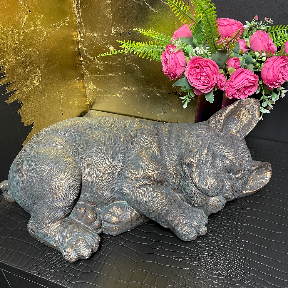 Thumbnail: XXL Sleeping French Bulldog Garden Ornament 52cm