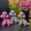 Thumbnail: Shimmering Pink Silver Blue or Gold Poodle Ornament 15cm