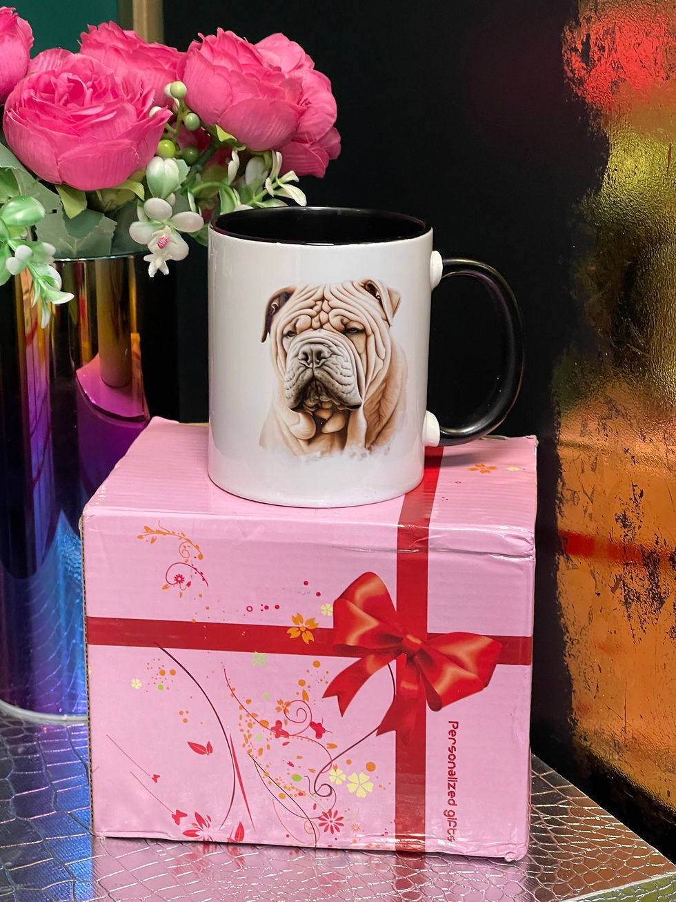 Thumbnail: Assorted Shar Pei Mugs Valentines Gift 11oz 
