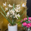 Thumbnail: Cream Artificial Orchid in a Ribbed Pot