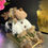Thumbnail: Moose Reindeer on Wooden Sledge Christmas Decoration 28cm