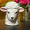 Thumbnail: White Ceramic Sheep Jar / Vase 17cm