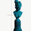 Thumbnail: Teal or Yellow Greek Lady Bust Statue 36cm