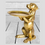 Thumbnail: Antique Gold Labrador Dog Holding Tray Ornament 43cm