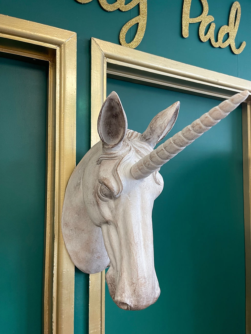 Thumbnail: Large Grey Wall Unicorn Head 50cm