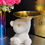 Thumbnail: Rose Teddy Bear Butler /Trinket Dish / Sweets Holder / Tip Pot