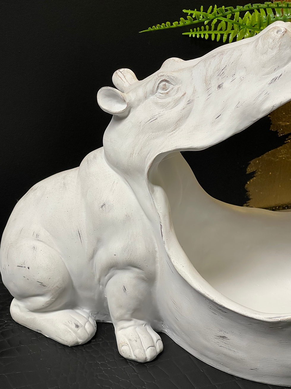 Thumbnail: Fabulous White Hungry Hippo Storage Bowl 33cm