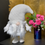 Thumbnail: White & Silver Sprung Mrs Santa Gonk 45cm