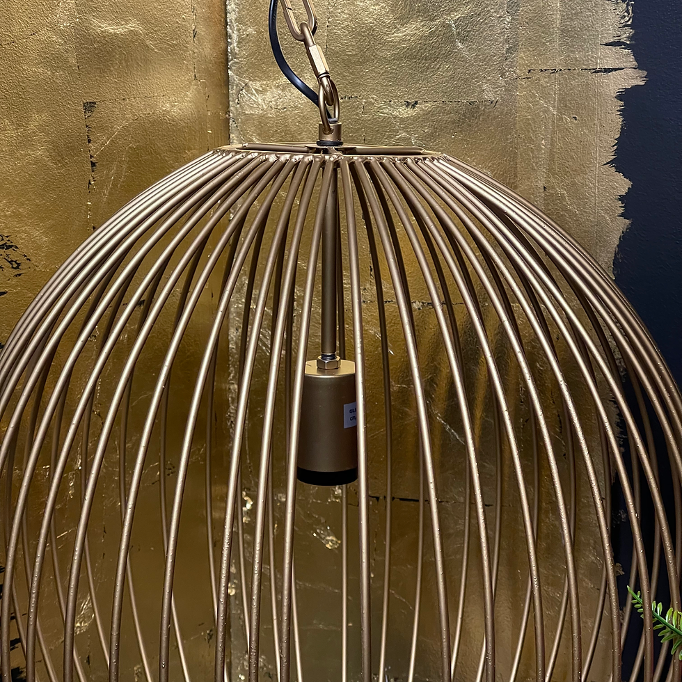 Thumbnail: Gold Wire Sphere Ceiling Pendant Light 3 Sizes