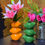 Thumbnail: Ceramic Stacked Oranges or Lime Vase 