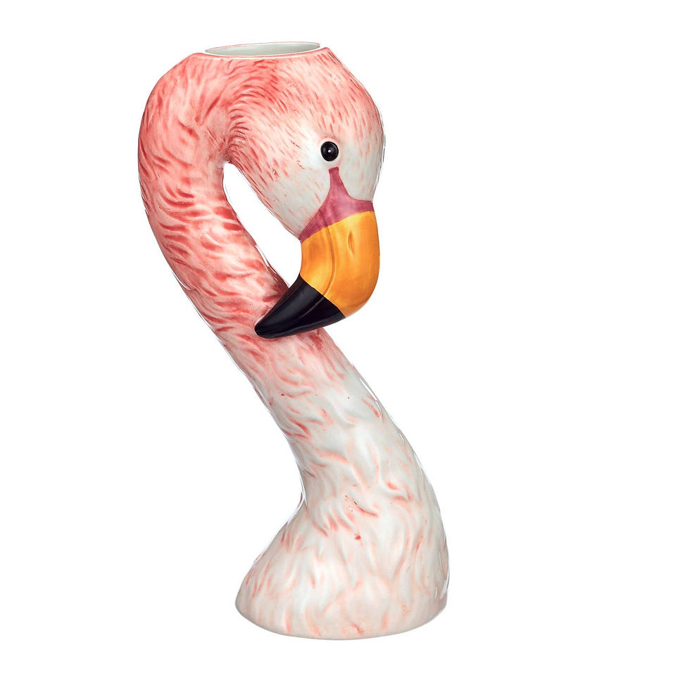 Thumbnail: Pink Ceramic Flamingo Vase 26cm