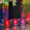 Thumbnail: Small Glass Tealight Holders in Purple Pink or Red