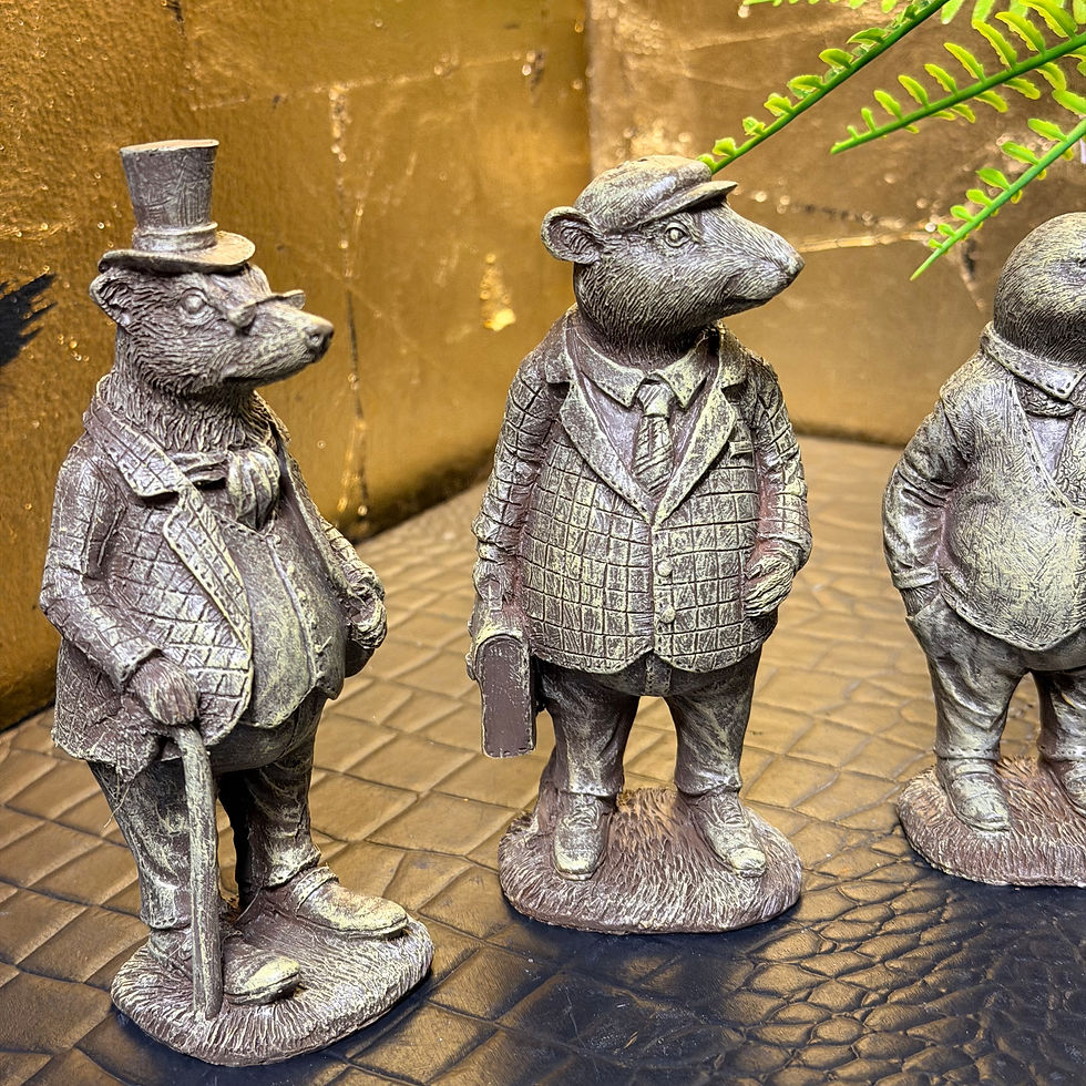 Thumbnail: Mini Vintage Characters Set of 4 Ratty, Mole, Toad & Badger Wind in the Willows