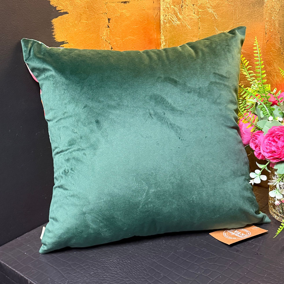 Thumbnail: Evans Lichfield Velvet Palm Leaves Cushion 