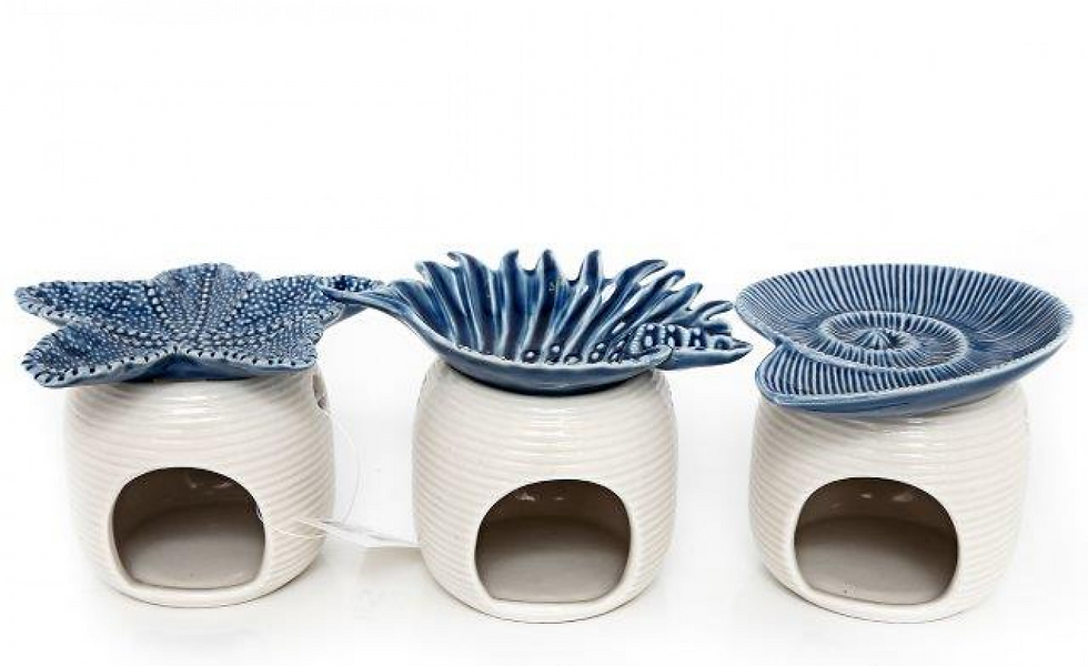 Thumbnail: Starfish Shell Seaside Blue and White Oil Burner Wax Melter