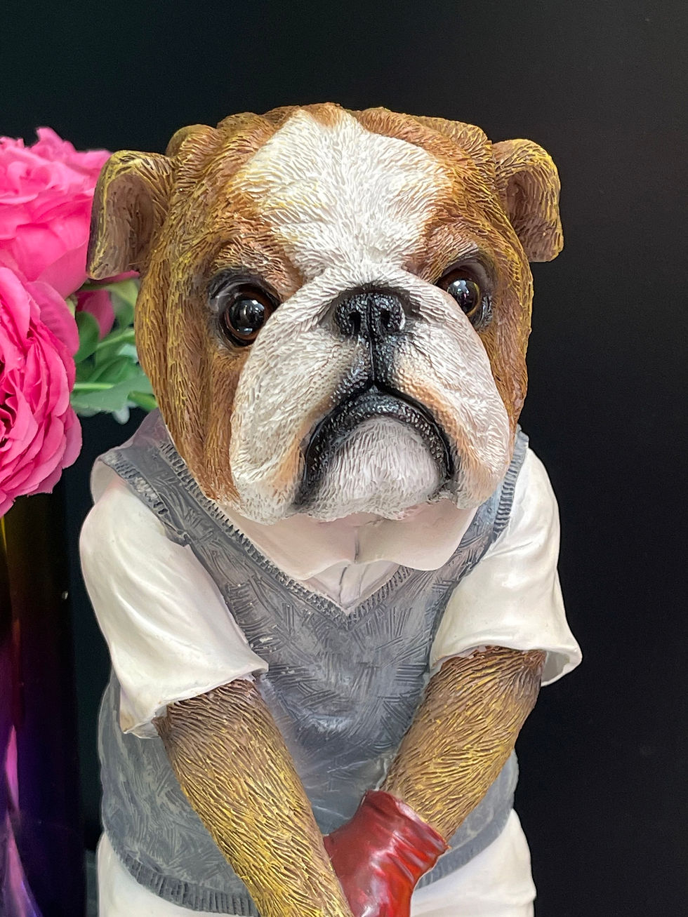Thumbnail: English Bulldog Dog Playing Golf 29cm