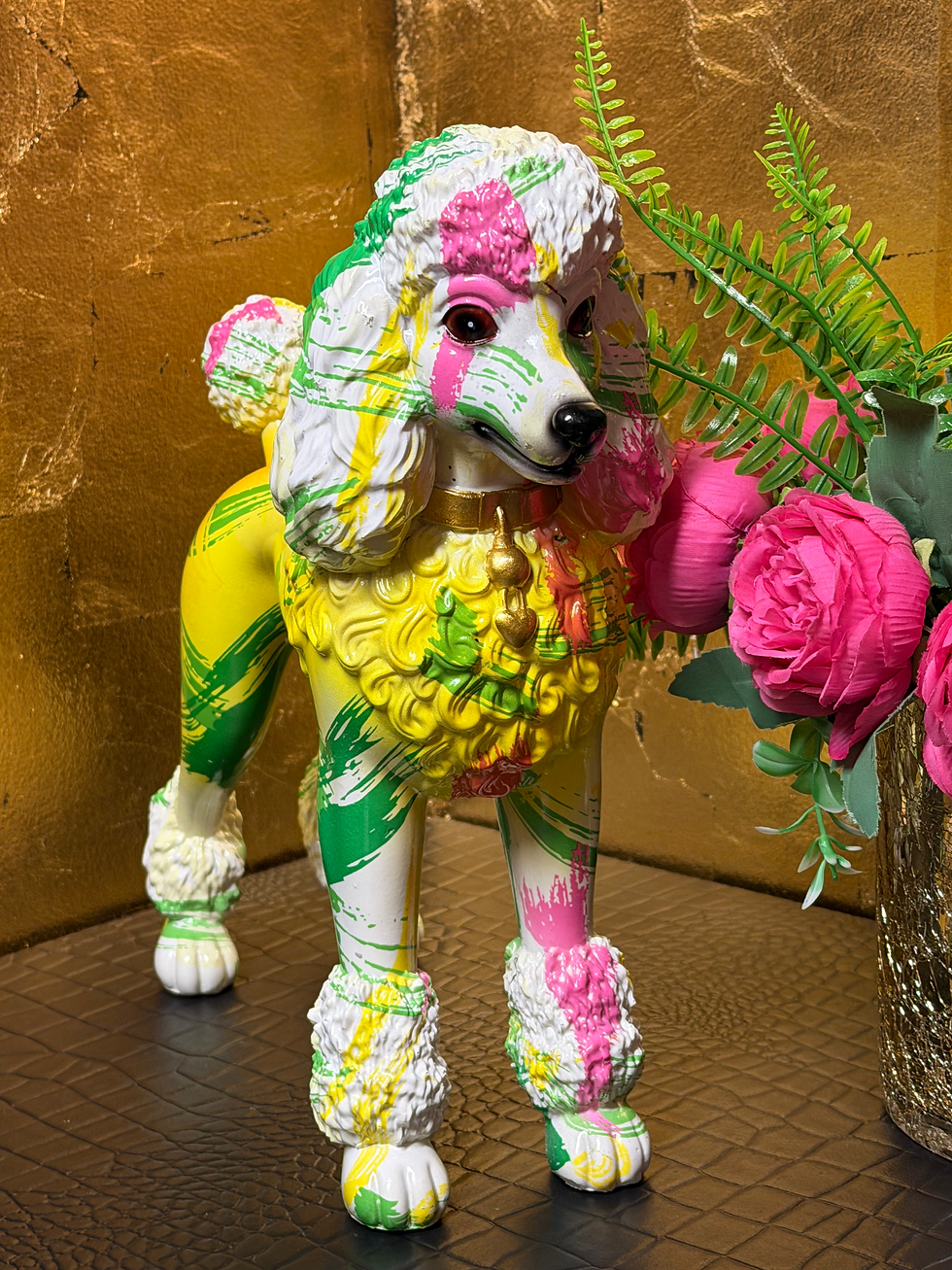 Thumbnail: Large Colourful Elegant  Lady Poodle 31cm