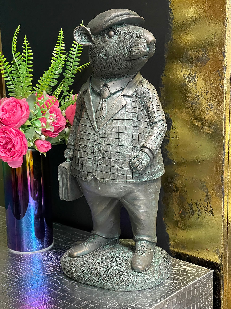 Thumbnail: Large Vintage Garden Characters Mole Badger Ratty Toad Wind in the Willows