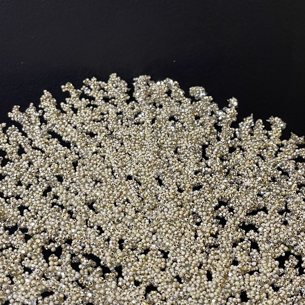 Thumbnail: Champagne Glitter Coral Effect Stem 46cm