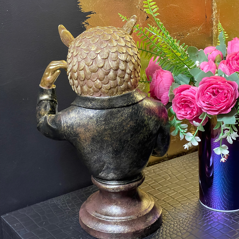 Thumbnail: Coloured Large Owl Bust 36cm