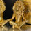 Thumbnail: Set of 3 Gold Yoga Lions