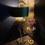 Thumbnail: Antique Gold Felicity Flamingo Floor Lamp with Green Velvet Shade  