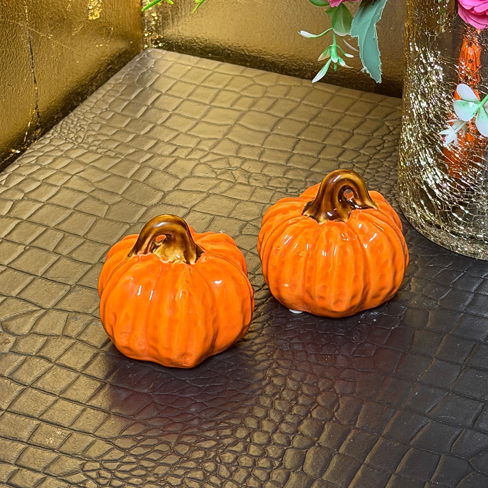 Thumbnail: Small Ceramic Pumpkin Ornament 🎃🍂
