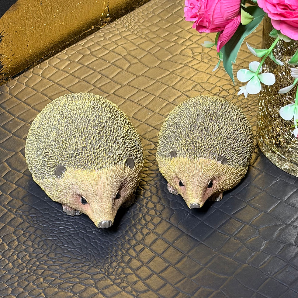 Thumbnail: Pair of Lovely Hedgehog Ornaments Set of 2