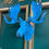 Thumbnail: Large Vibrant Blue Moose head Wall Hanging 80cm