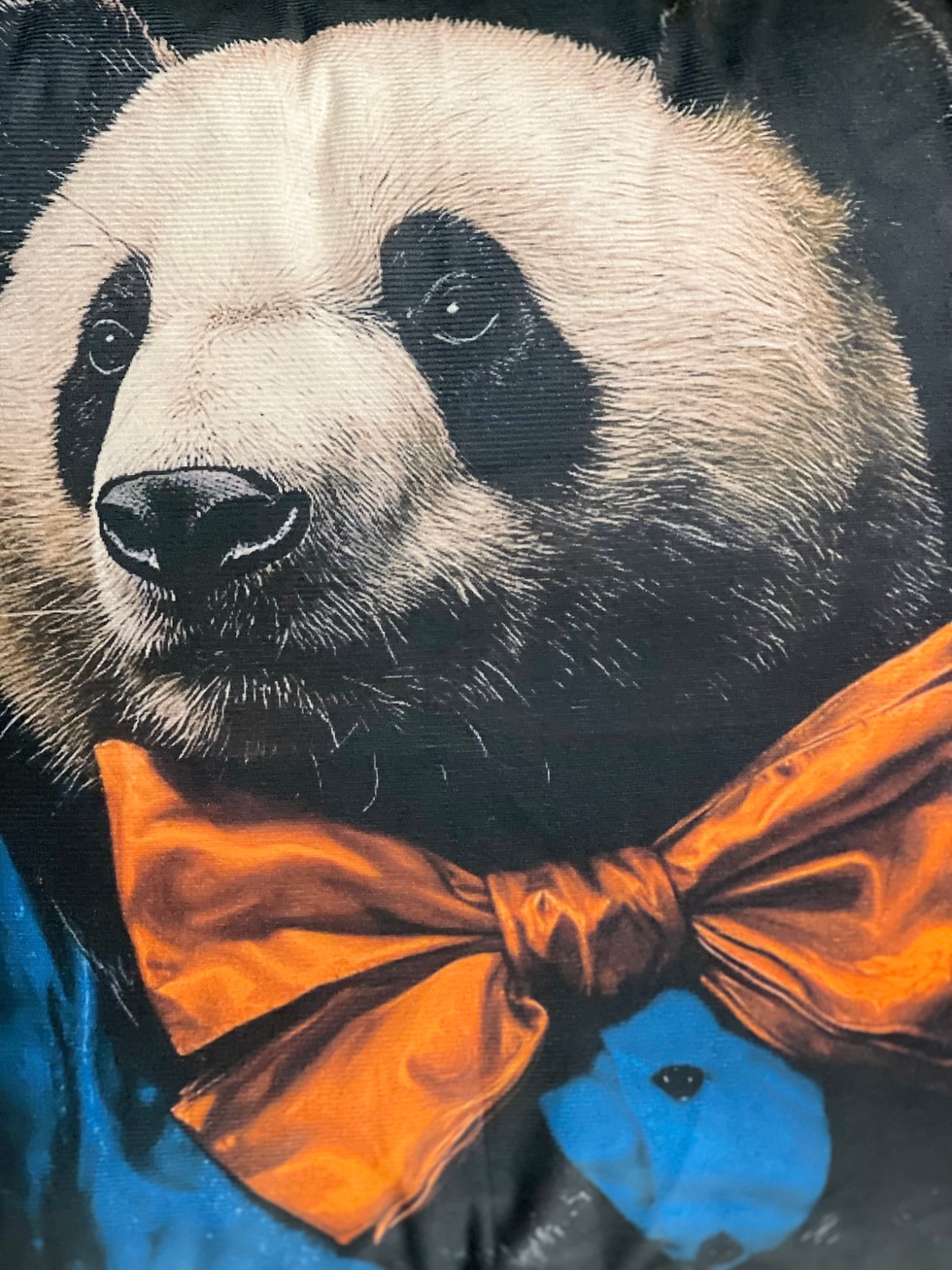Thumbnail: Dressed Up Panda Bear Velvet Velour Cushion 45cm