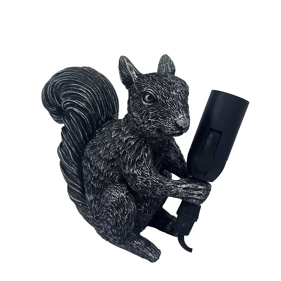 Thumbnail: Hestia Squirrel Holding Bulb Lamp - 16cm
