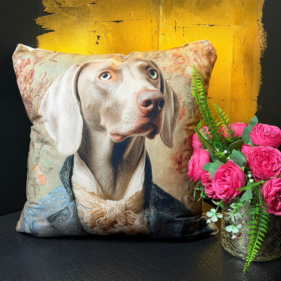 Thumbnail: Dressed Up Weimaraner Dog Cushion 