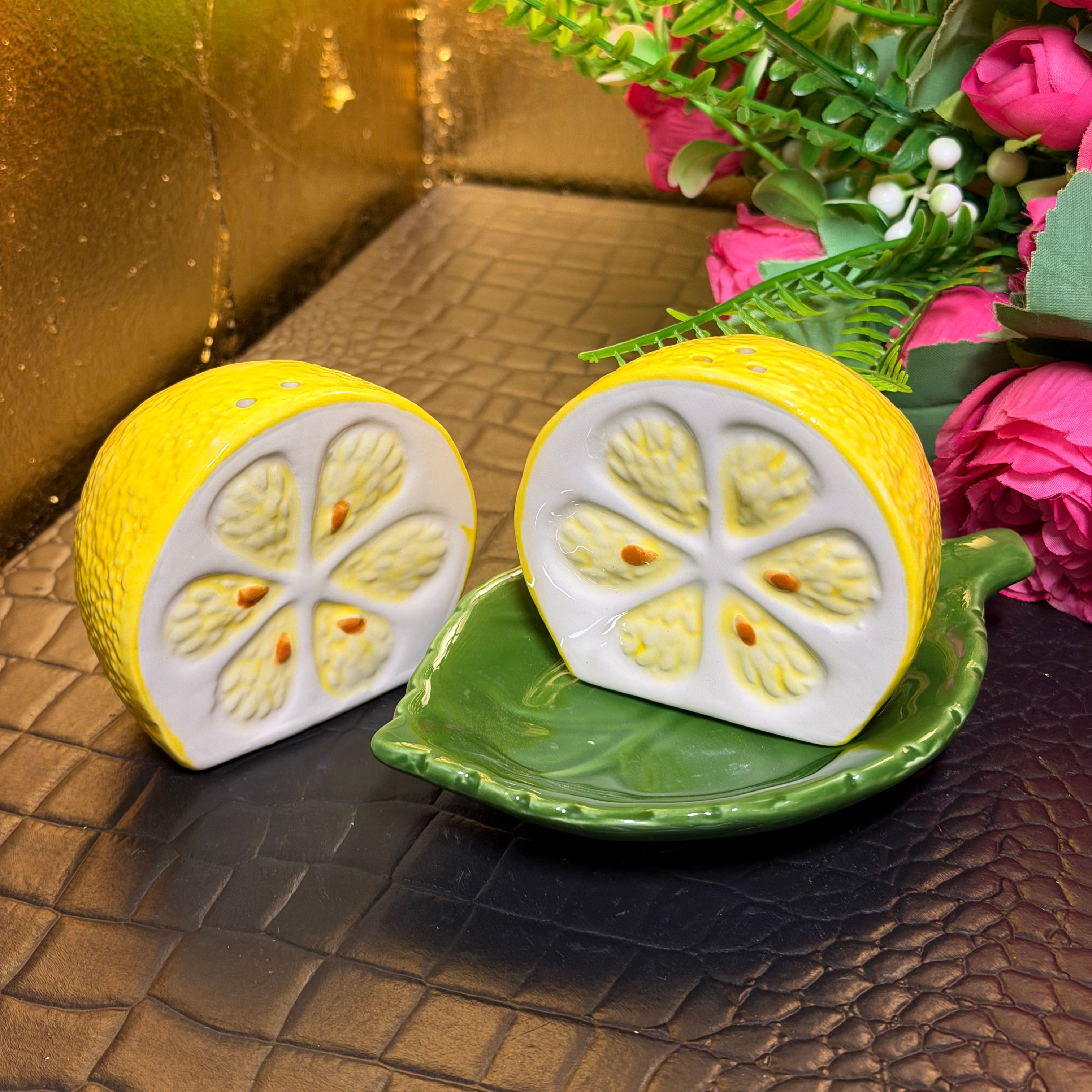 Hestia Lemon Salt And Pepper Shakers