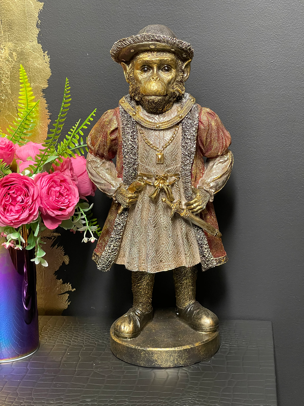 Thumbnail: Monkey in Costume with Sword Ornament 43cm