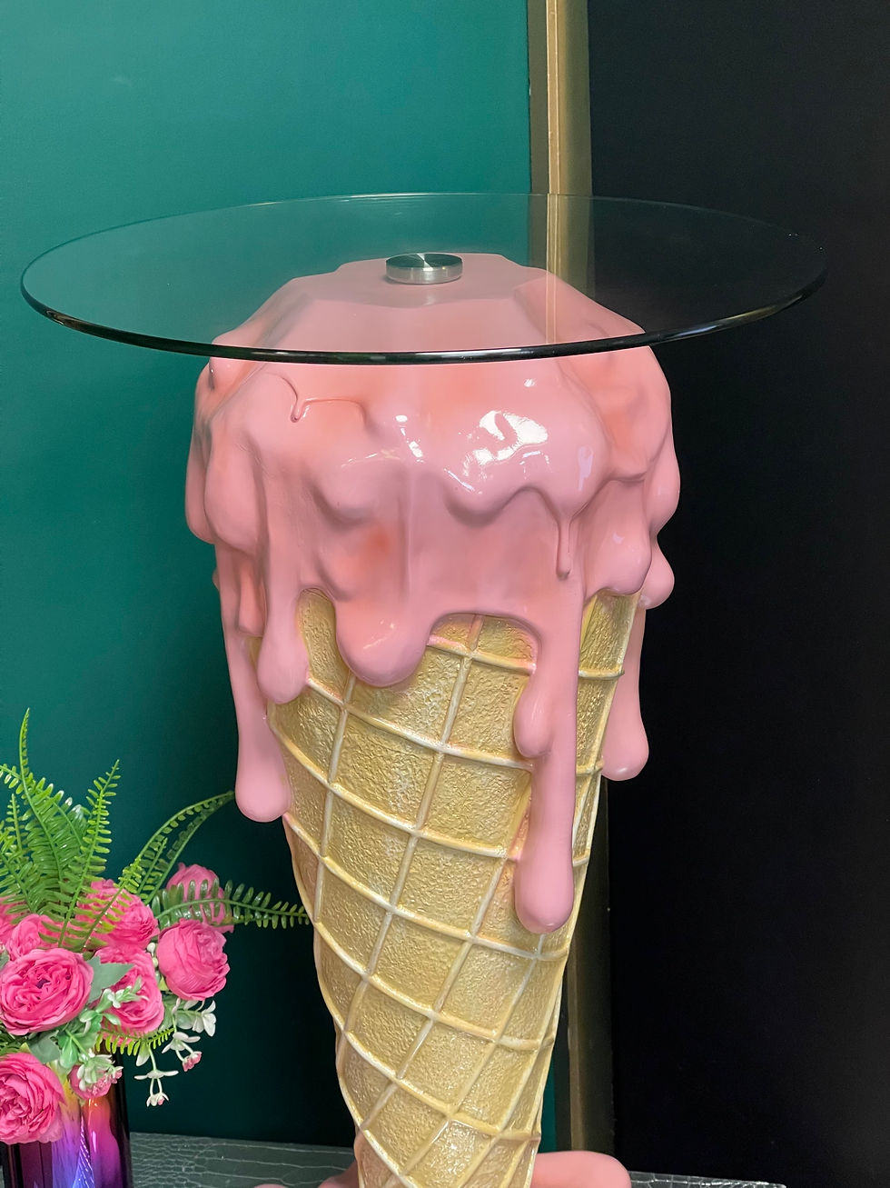 Thumbnail: Quirky Melting Ice Cream Cone Table 75cm