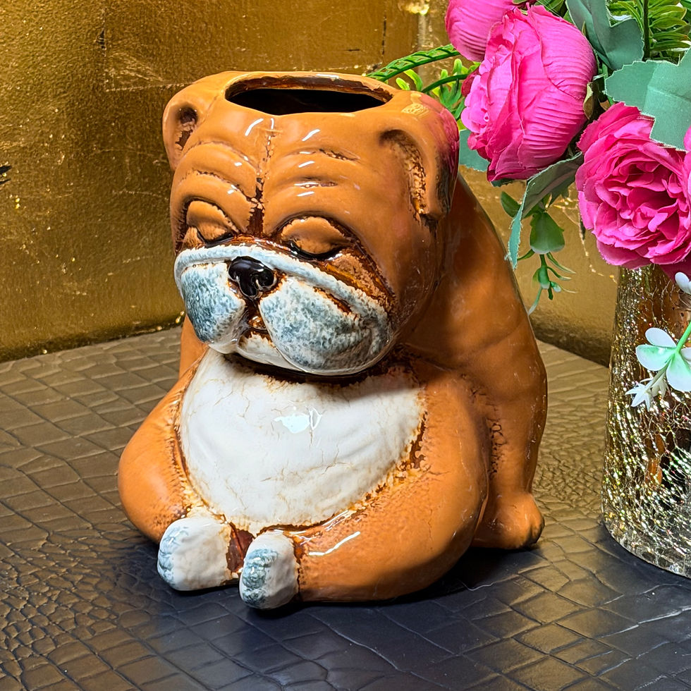 Thumbnail: Ceramic Bulldog Dog Planter from Heaven Sends 2 Designs 