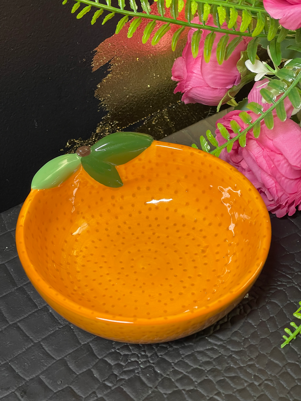 Thumbnail: Orange Avocado or Banana Trinket Storage Dish Bowl