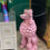 Thumbnail: Baby Pink Poodle Dog Table with Glass Top