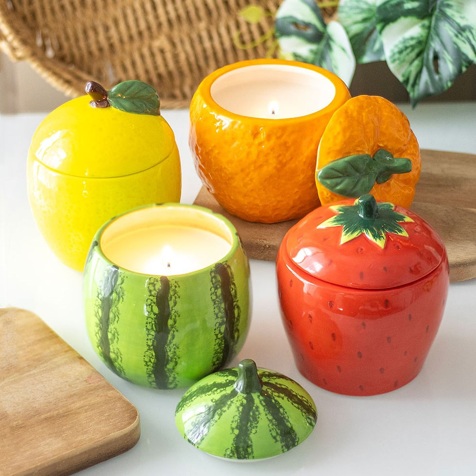 Thumbnail: Strawberry Watermelon Lemon or Orange Shaped Candles