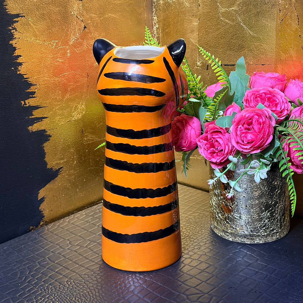 Thumbnail: Hand Painted Ceramic Tiger Vase 