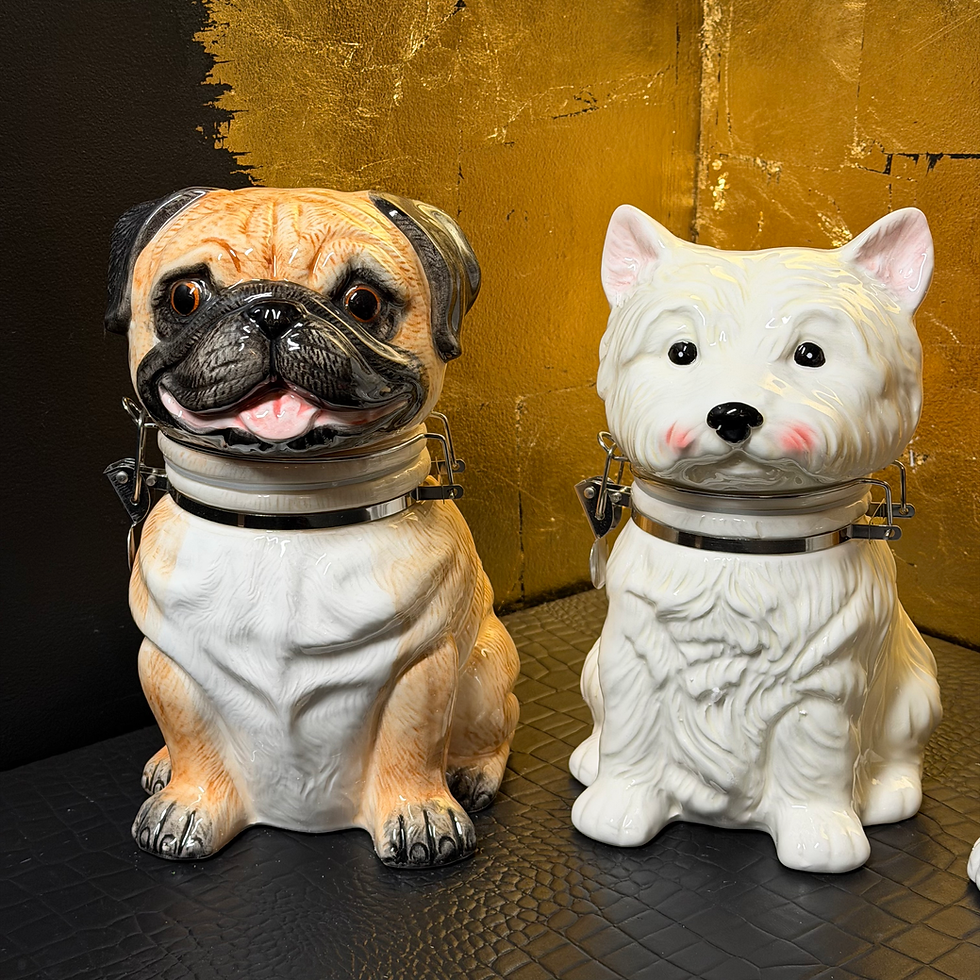 Thumbnail: Jack Russel West Highland Terrier or Pug Biscuit Barrel Storage Jar