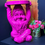 Thumbnail: Electric Pink Gnome Holding Trunk Slice Side Table