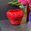 Thumbnail: Red Ceramic Strawberry Vase 17cm 