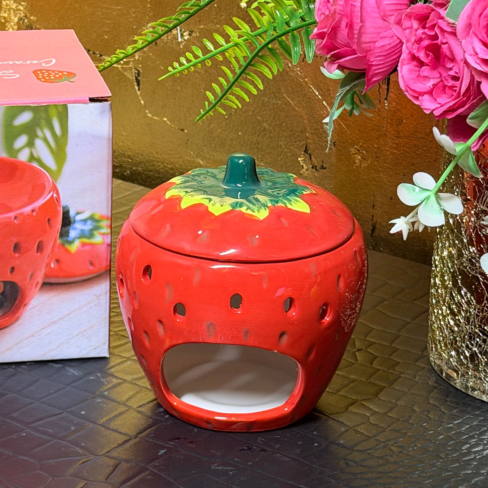 Thumbnail: Ceramic Strawberry Oil Burner Wax Melter